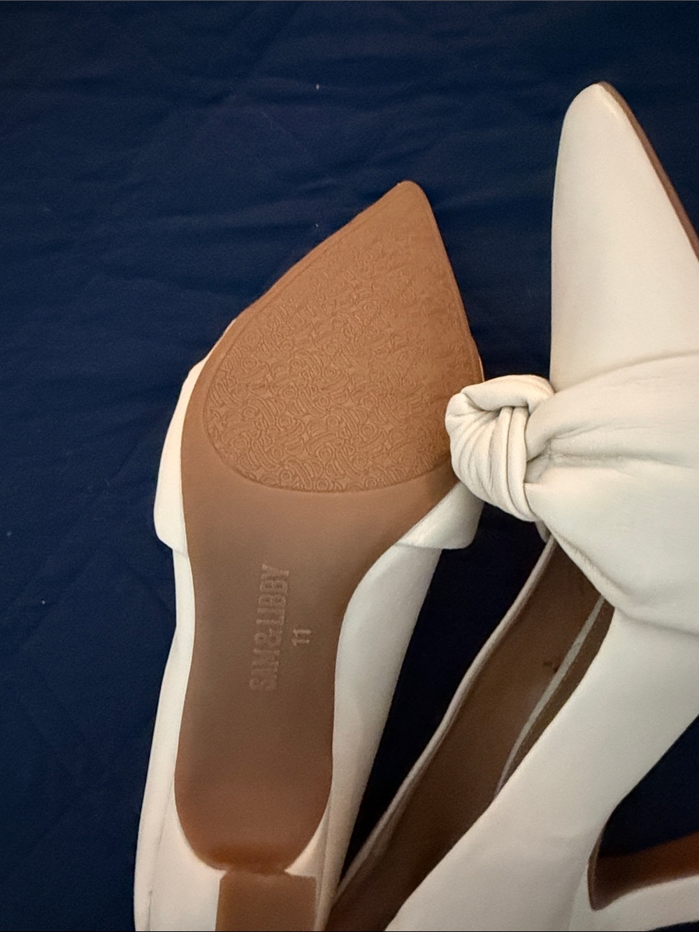 Sam & Libby Cream Pointed-Toe Knot Flats - Picture 5 of 6